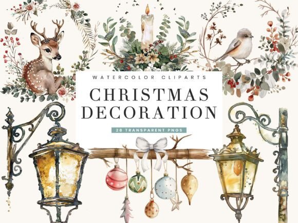 Download Christmas Decoration Clipart Bundle - Christmas decoration Collection
