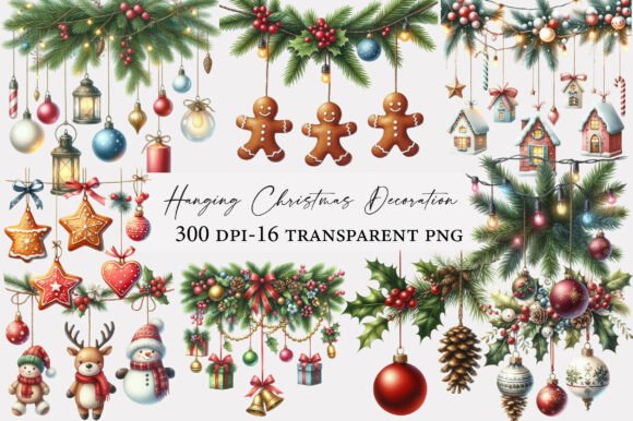 Download Hanging Christmas Decoration Clipart - Christmas decoration Collection