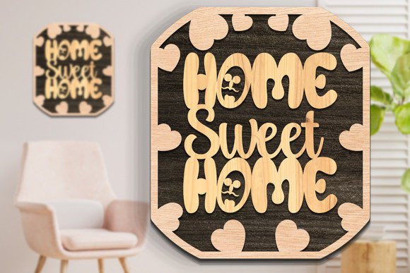 Download Home Sweet Home 3d Wall Decor Laser Cut - 3d wall decor Collection