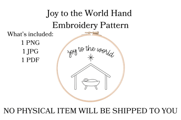 Download Joy to the World Hand Embroidery Pattern - Joy Collection