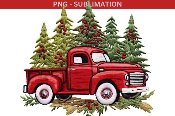Download Red Christmas Truck for Holiday Designs - Holiday designs Collection