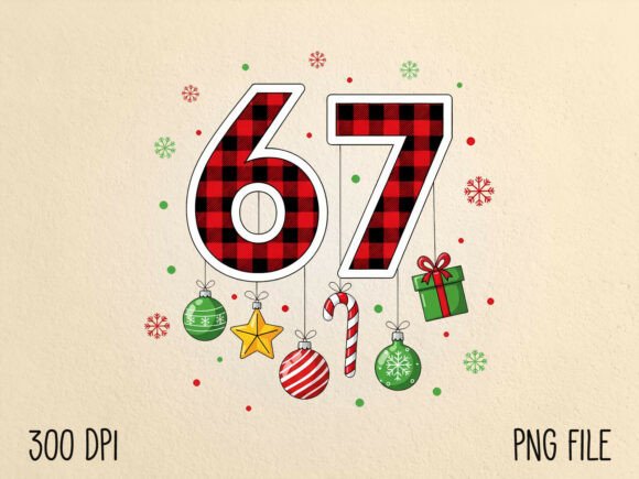 Download 67 Christmas Funny Six Seven Meme PNG - 67 christmas Collection