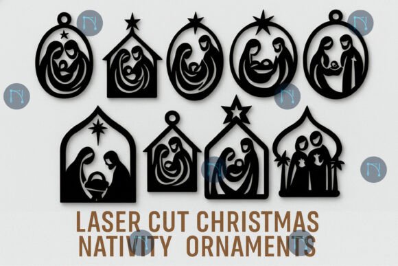 Download Christmas Nativity Ornaments SVG Bundle - Premium Bundle