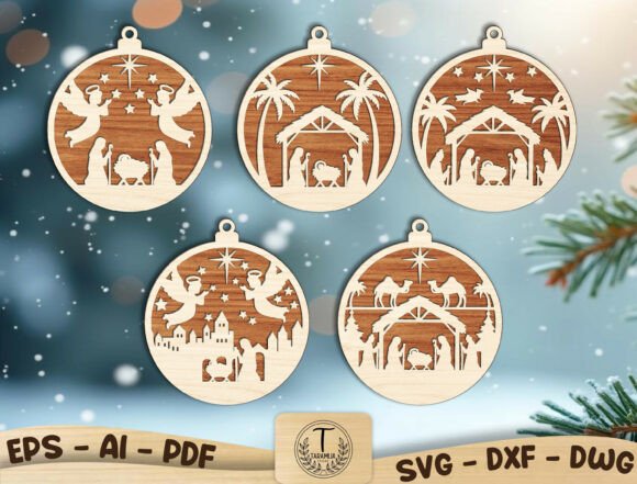 Download Nativity Ornament SVG Bundle - Premium Resources