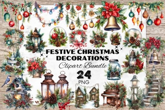 Download Beautiful Christmas Decoration Elements - Christmas decoration Collection